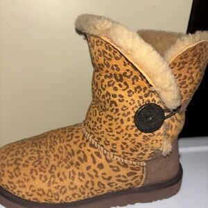 UGG Brown and Tan Leopard Boots